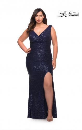 blue dresses plus size