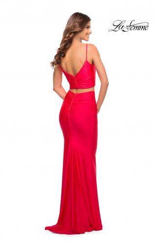 Dark coral color sales dress