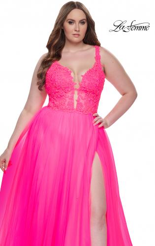 Pink party dress plus sales size