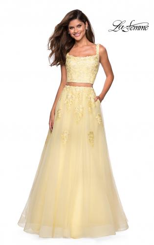 pastel yellow ball gown