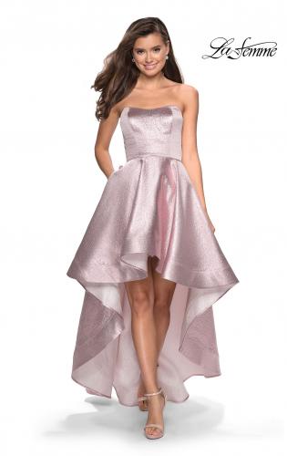 Sexy Open Back Prom Dresses A Line Straps Satin With Cascading Ruffles  Asymmetrical