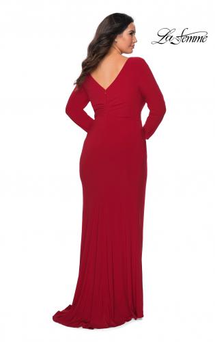 Plus Size Dress for Women Formal Long Sleeve Maxi Dresses Red