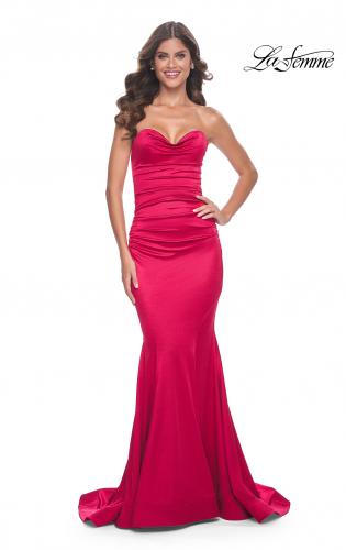 Maulana Red Lace Prom Dress