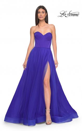 Marine blue prom outlet dress