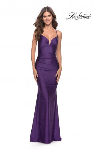 dark purple silk prom dress