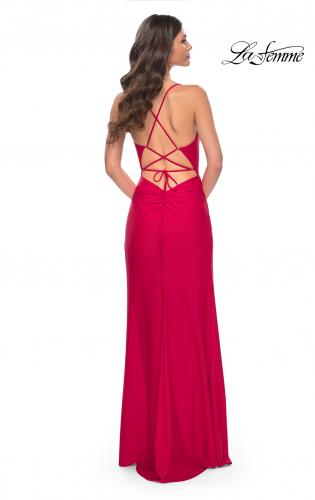 Maulana Red Lace Prom Dress