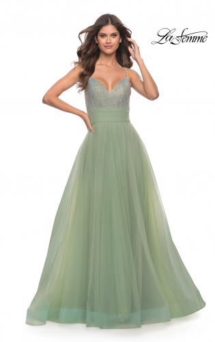 sage green dress for prom