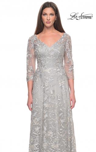 Handmade Jacquard Silver A-line Mother of the Bride, Groom Midi Dress With  Midi Sleeves, Mother of the Groom Dress -  Canada