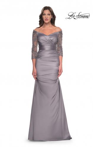 Silver gray mother on sale of the bride dresses