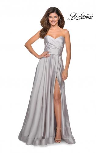 silver full length dress