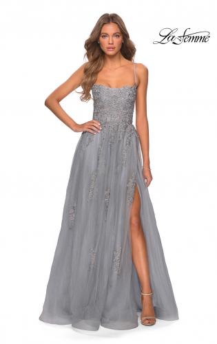 silver graduation dress