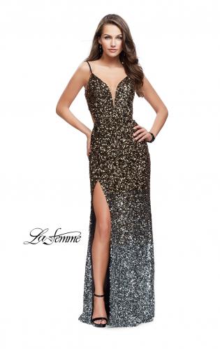 prom dresses with gold accents