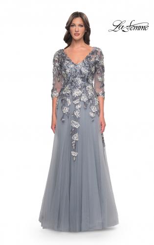 Slate blue mother of the bride dress online