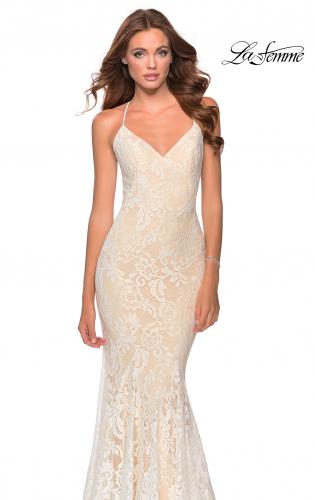 embellished lace mermaid gown