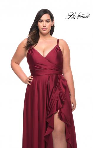 Long red dress plus on sale size