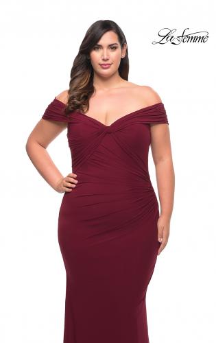 Burgundy off the hotsell shoulder dress plus size