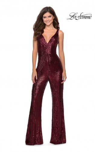 maroon sequin jumpsuit