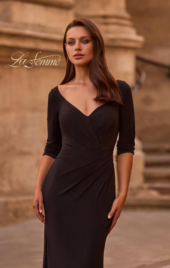 Picture of: 3/4 Sleeve Long Jersey Dress with Sweetheart Neckline, Style: 26955, Detail Picture 1