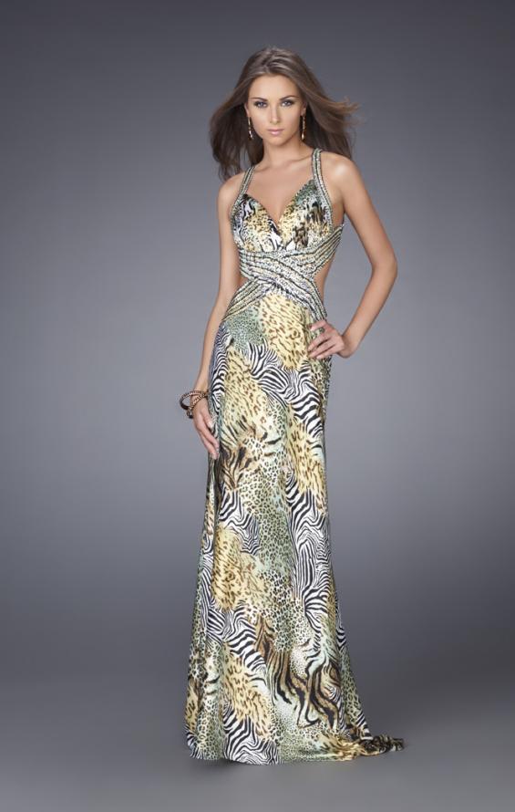 Animal print evening dress hotsell