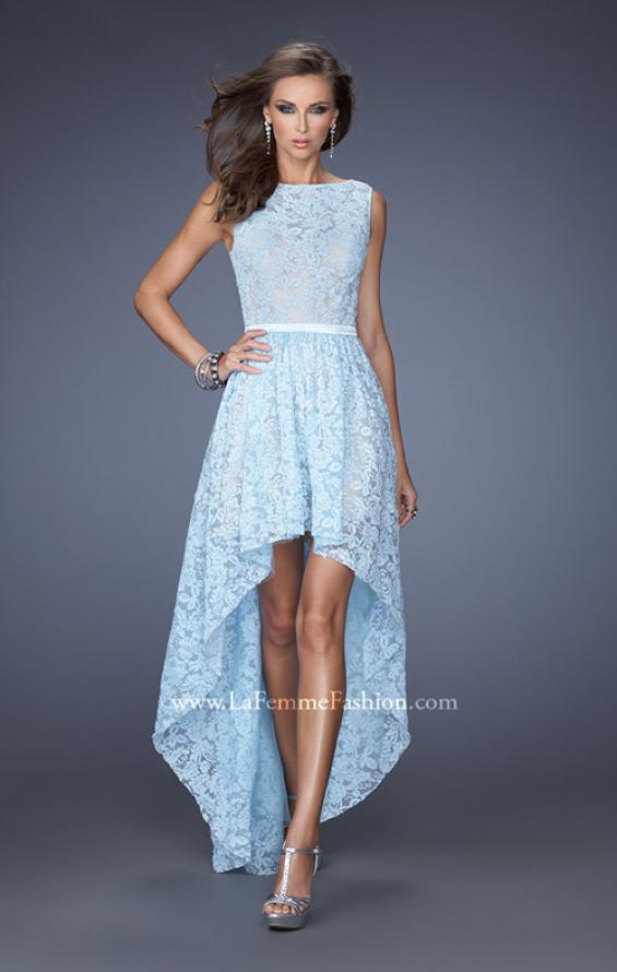 Light blue 2024 high low skirt