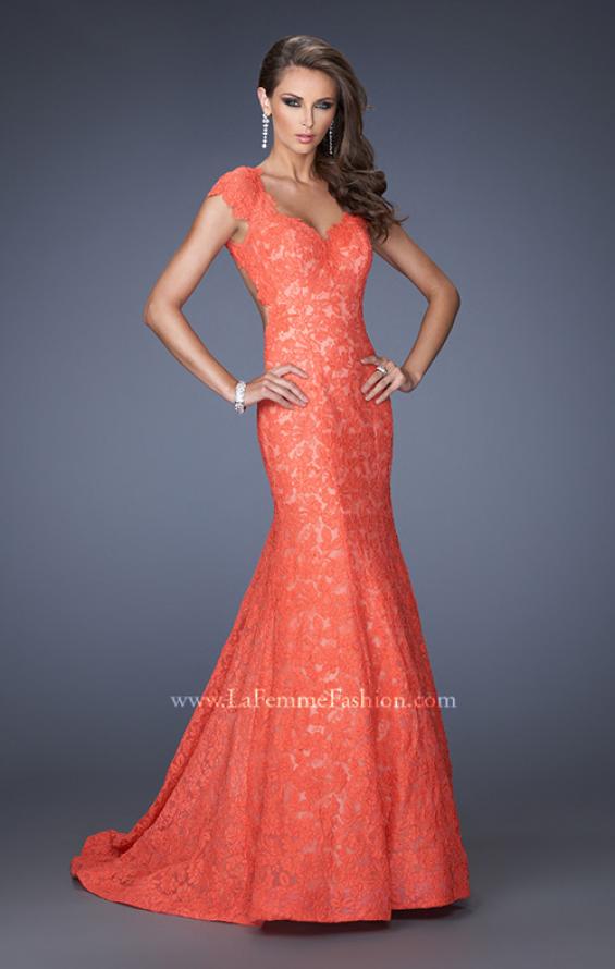 la femme coral dress