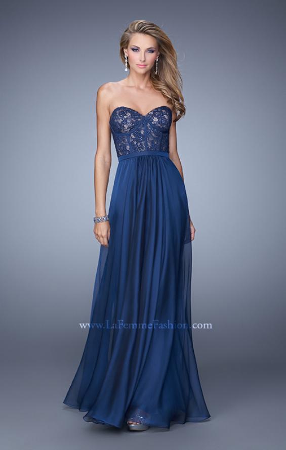 navy chiffon prom dresses la femme