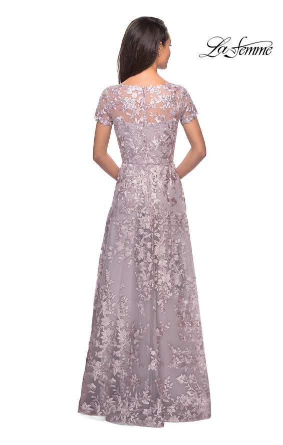 Picture of: Long Lace Evening Dress with Cap Sleeves, Style: 27870, Detail Picture 4