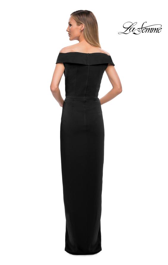 Picture of: Long Jersey Dress with Ruching and Cap Sleeves, Style: 25206, Detail Picture 4