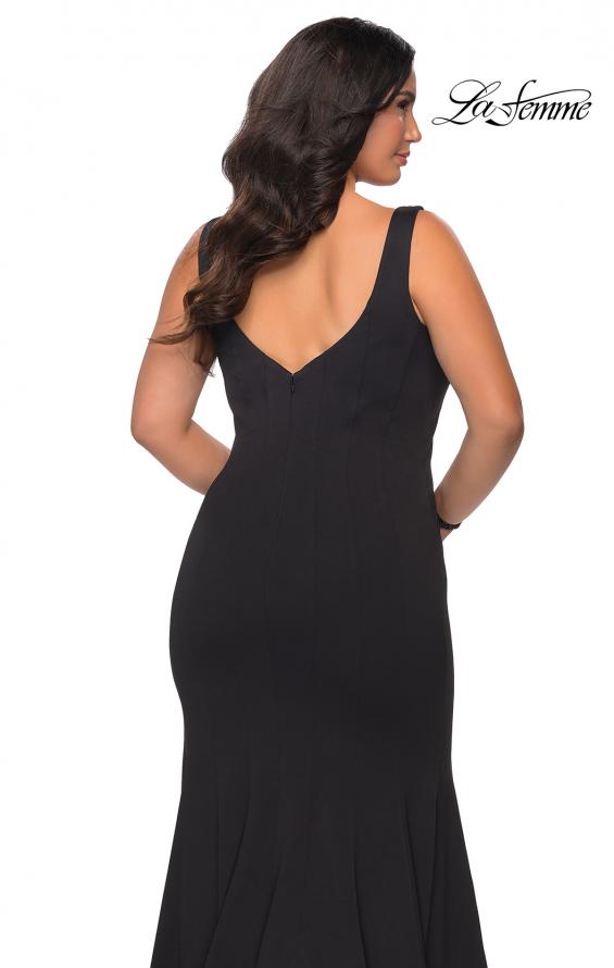 Picture of: Long Jersey Plus Size Mermaid Prom Dress in Black, Style: 28975, Detail Picture 3