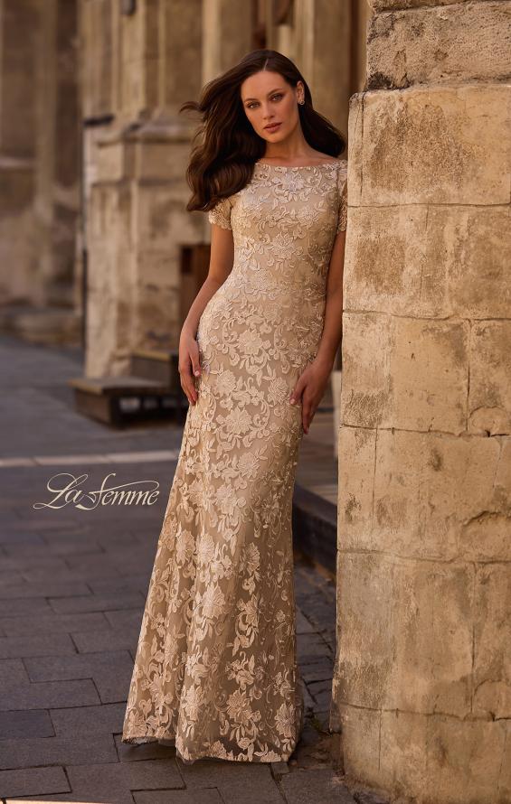 Picture of: Beautiful Lace Mother of the Bride Dress with Short Sleeves, Style: 29161, Main Picture