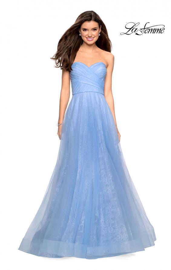 Picture of: Strapless Lace Ball Gown with Sweetheart Neckline in Cloud Blue, Style: 27135, Detail Picture 5