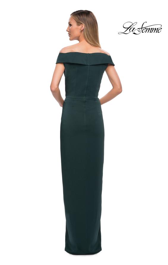 Picture of: Long Jersey Dress with Ruching and Cap Sleeves, Style: 25206, Detail Picture 8