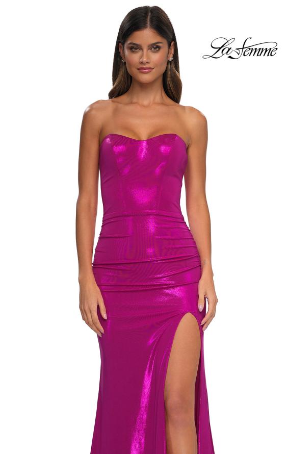 Picture of: Stunning Metallic Prom Dress with Sweetheart Neckline in Hot Pink, Style: 32757, Detail Picture 13