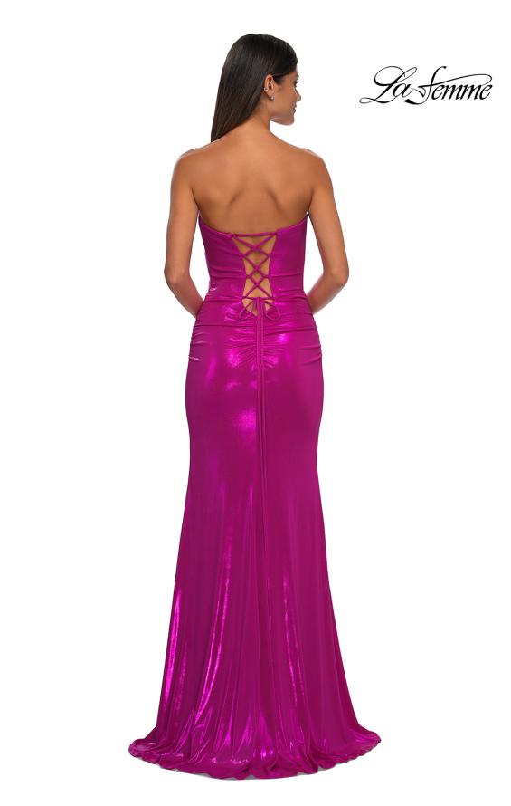 Picture of: Stunning Metallic Prom Dress with Sweetheart Neckline in Hot Pink, Style: 32757, Detail Picture 4