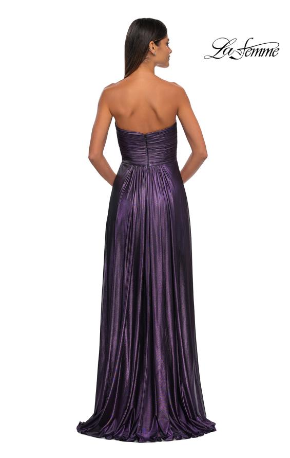 Picture of: Strapless Metallic Prom Dress with Knot Detail in Lavender, Style: 33047, Detail Picture 8