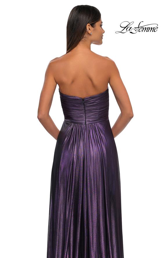 Picture of: Strapless Metallic Prom Dress with Knot Detail in Lavender, Style: 33047, Detail Picture 14