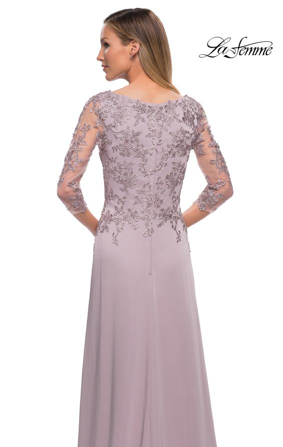 Picture of: Jersey Gown with Boat Neckline and Lace Detailing, Style: 29251, Detail Picture 14