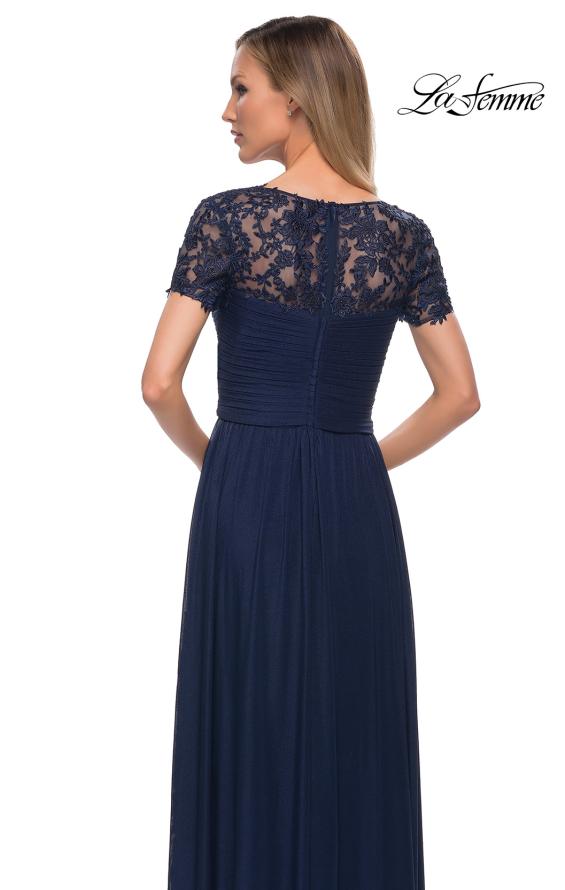 Picture of: Jersey Long Evening Dress with Short Lace Sleeves, Style: 29772, Detail Picture 12