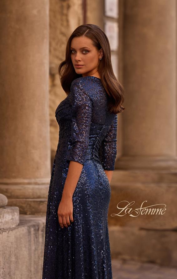 Picture of: Sequin Evening Gown with Knot Detail on Front, Style: 27930, Detail Picture 2