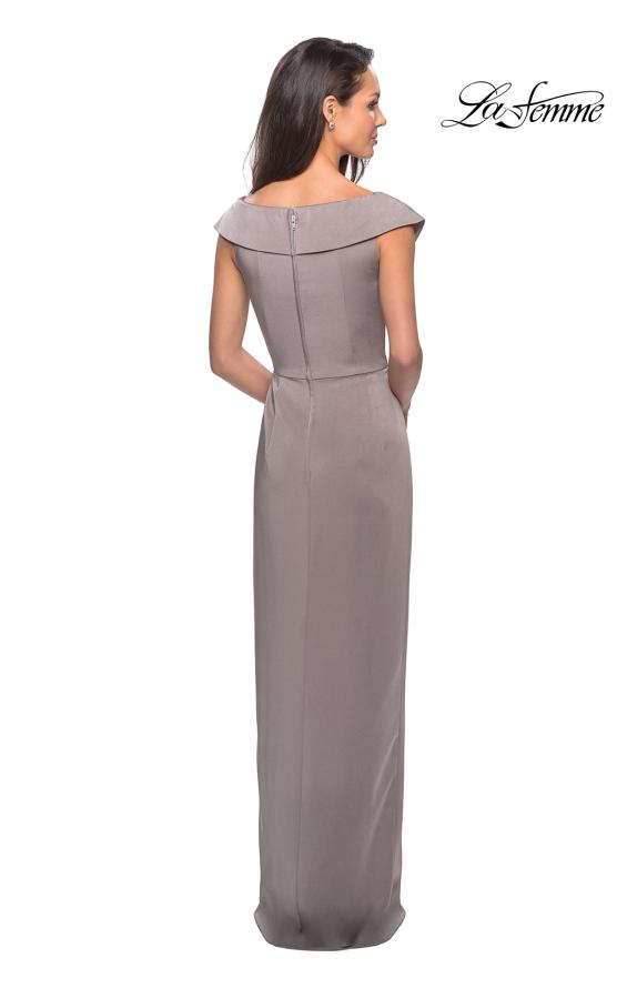 Picture of: Long Jersey Dress with Ruching and Cap Sleeves, Style: 25206, Detail Picture 11