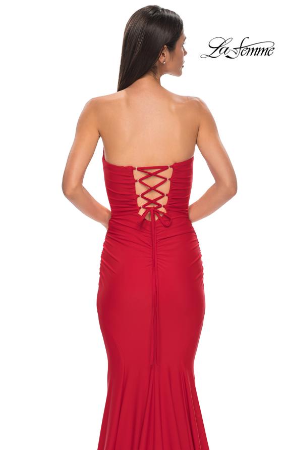 Picture of: Simple Jersey Mermaid Prom Dress with Sweetheart Neckline in Red , Style 32872, Detail Picture 26