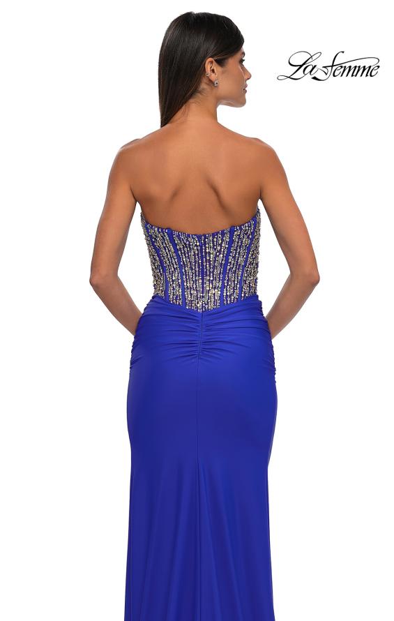 Picture of: Fabulous Prom Dress with Rhinestone Corset Bodice and Simple Skirt in Royal Blue, Style: 32669, Detail Picture 10