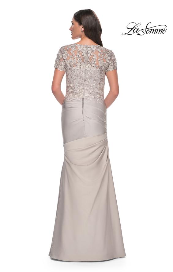 Picture of: Satin Evening Dress with Lace and Scoop Neckline, Style: 27989, Detail Picture 10