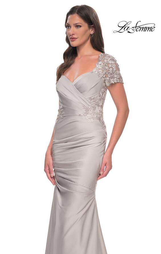 Picture of: Satin Evening Dress with Lace and Scoop Neckline, Style: 27989, Detail Picture 21