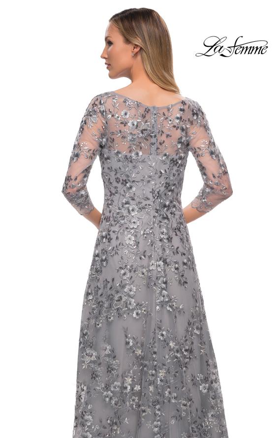 Picture of: Lace Gown with Full Skirt and Sheer Lace Sleeves, Style: 29903, Detail Picture 7