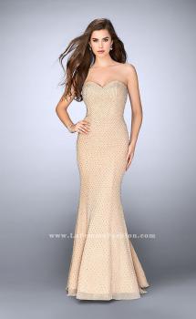 Picture of: Strapless Beaded Prom Dress with Sweetheart Neckline in Nude, Style: 24137, Main Picture