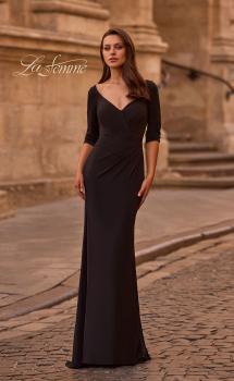 Picture of: 3/4 Sleeve Long Jersey Dress with Sweetheart Neckline, Style: 26955, Main Picture