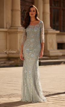 Picture of: Long Mother of the Bride Dress with Colorful Lace Design in Light Blue, Style: 32463, Main Picture